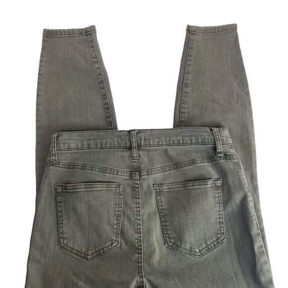 Altar'd State High Rise Skinny Jeans Womens Size 29/9 Exposed Button Fly Green - Picture 4 of 7